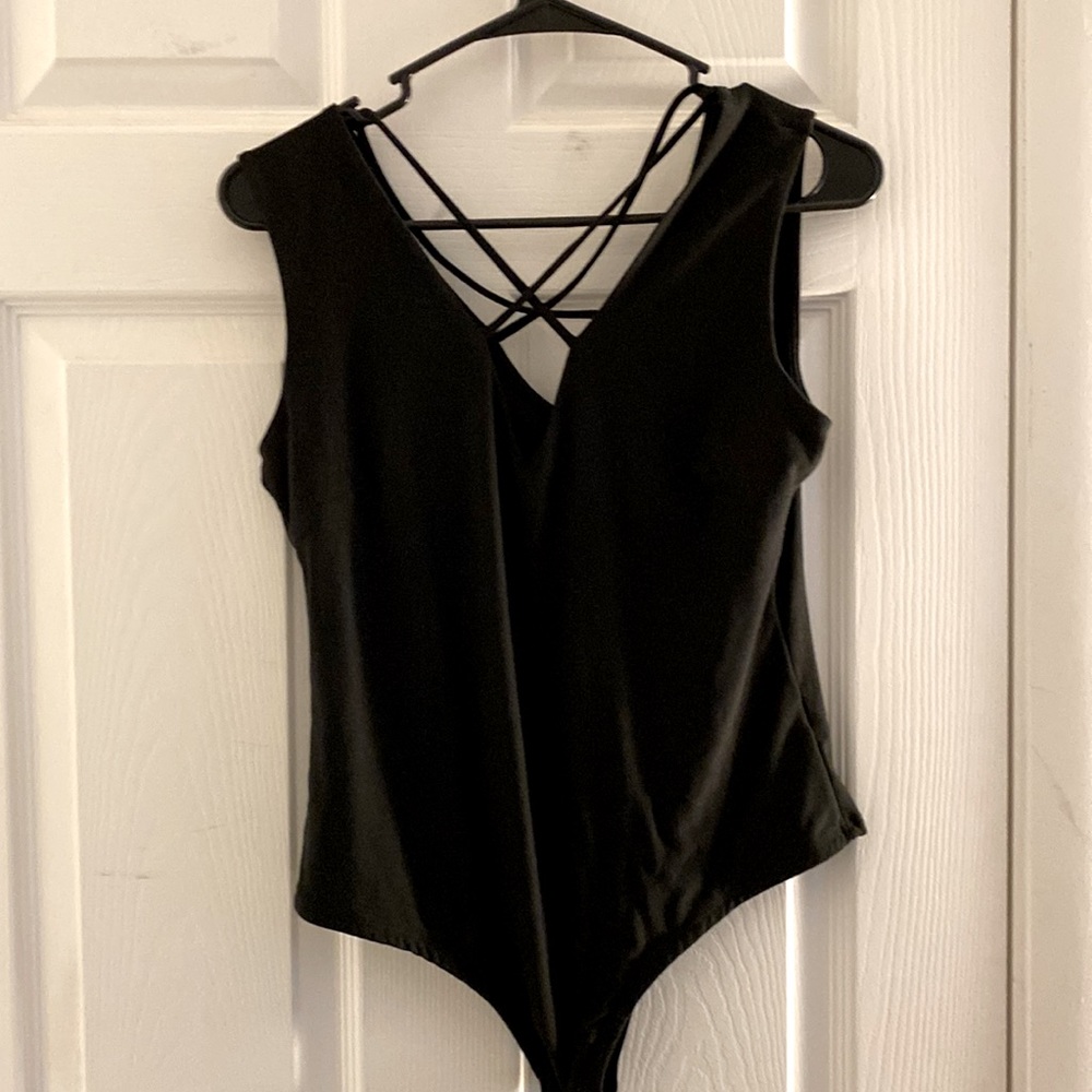 Lulus size large black bodysuit